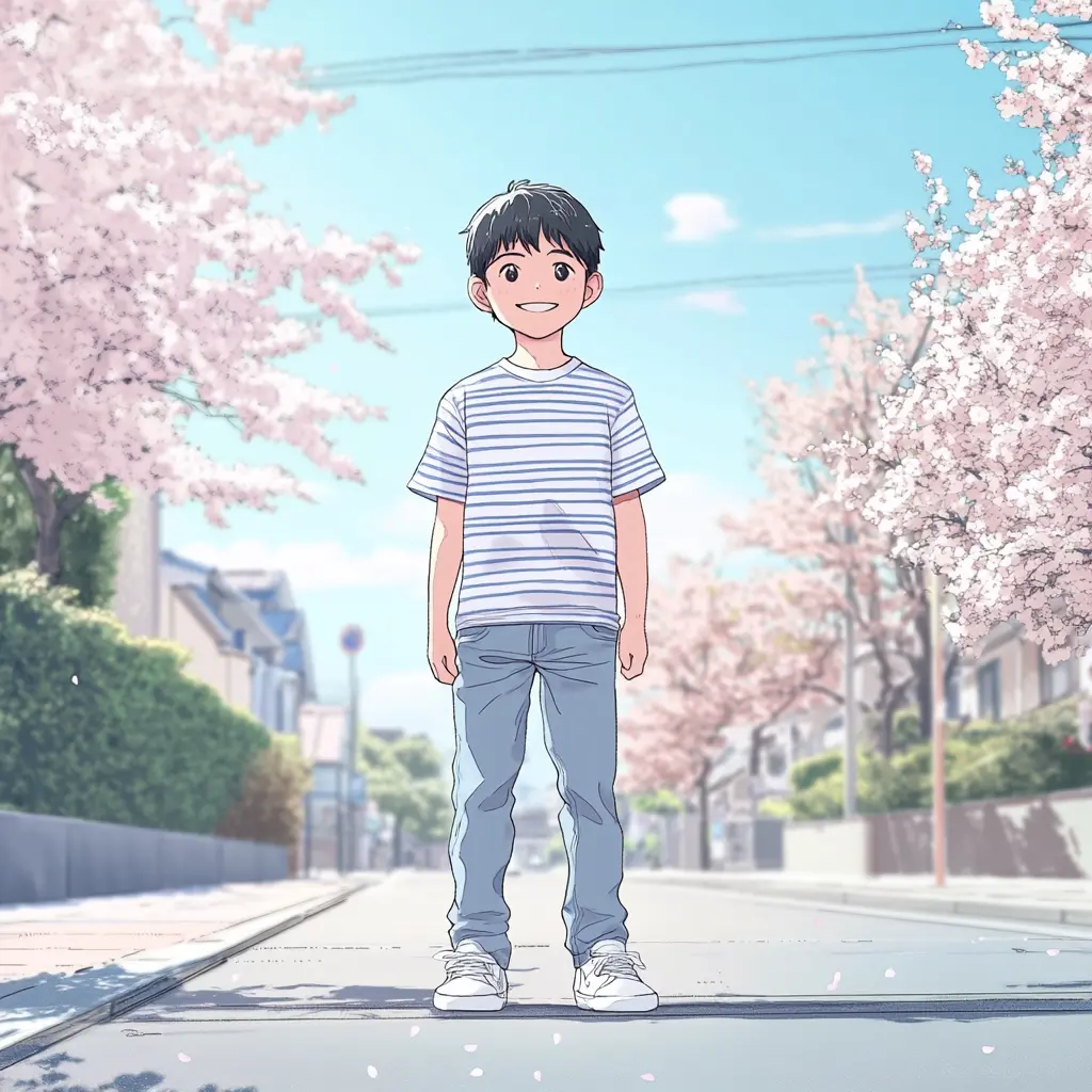 小学生男子 春のコーディネート