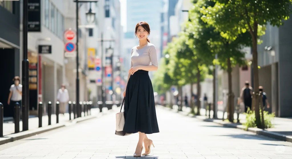 下半身が太い人に似合うスカートは?