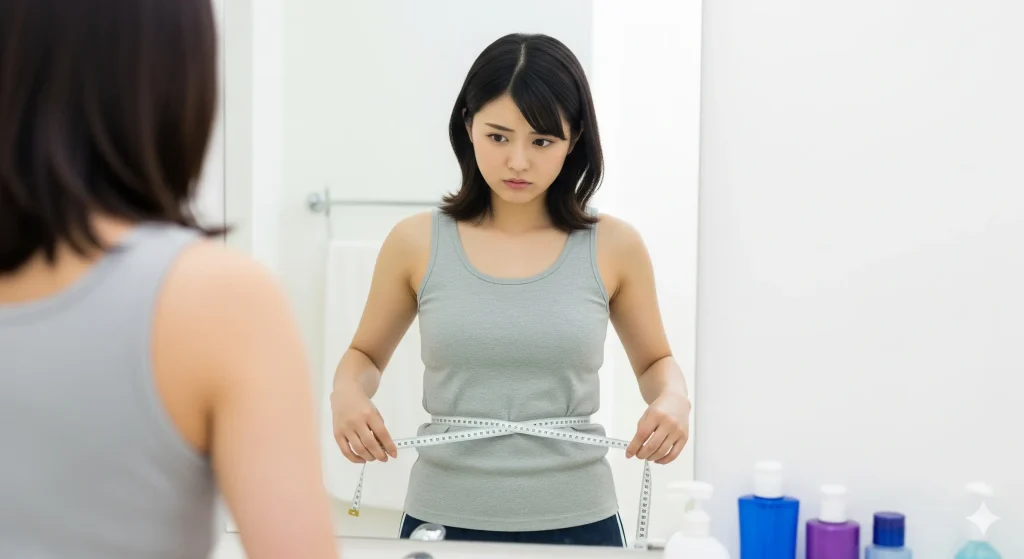 ぽっこりお腹が消えずくびれもできない悩み