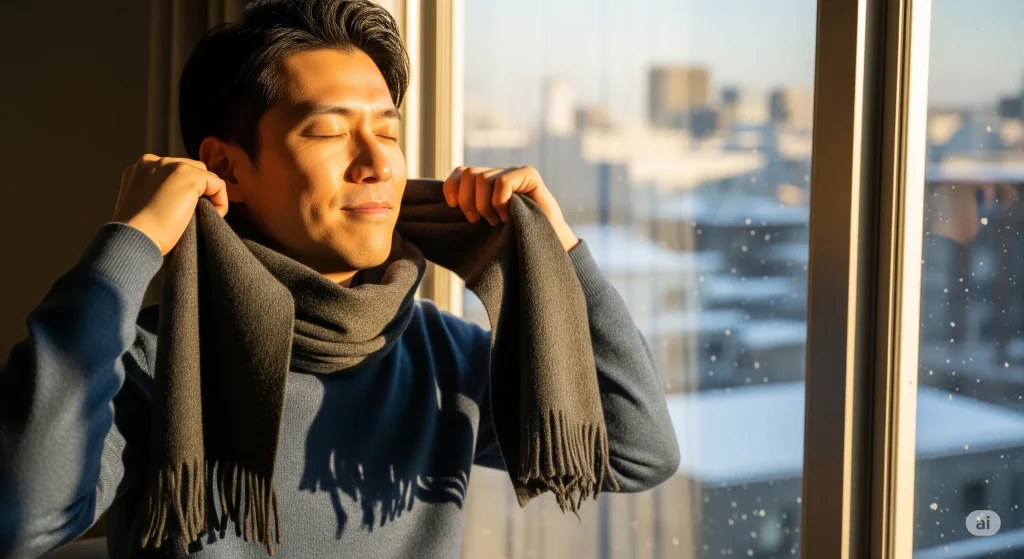 ジョンストンズのマフラーはメンズにもおすすめ!男性に人気の色と選び方