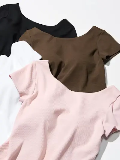 エアリズムコットンローバックブラTシャツ
