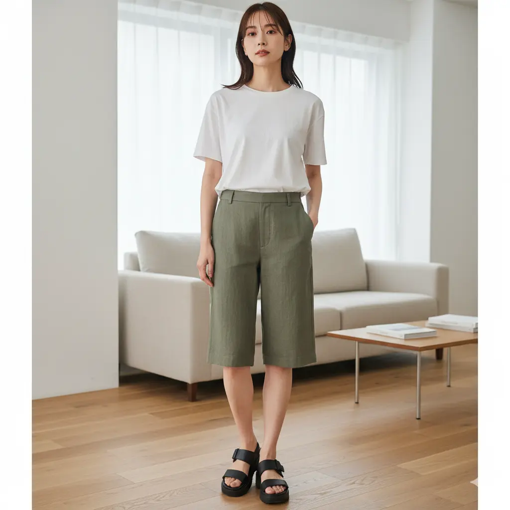 骨格ナチュラルはパンツが似合わない?着こなしの3つのポイント丈の長さが重要!ハーフパンツを選ぼう