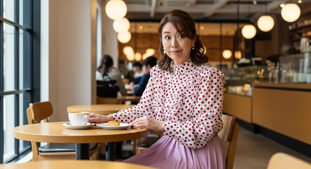 40代・50代「ドット柄は痛い」の誤解!甘すぎるアイテムの組み合わせ