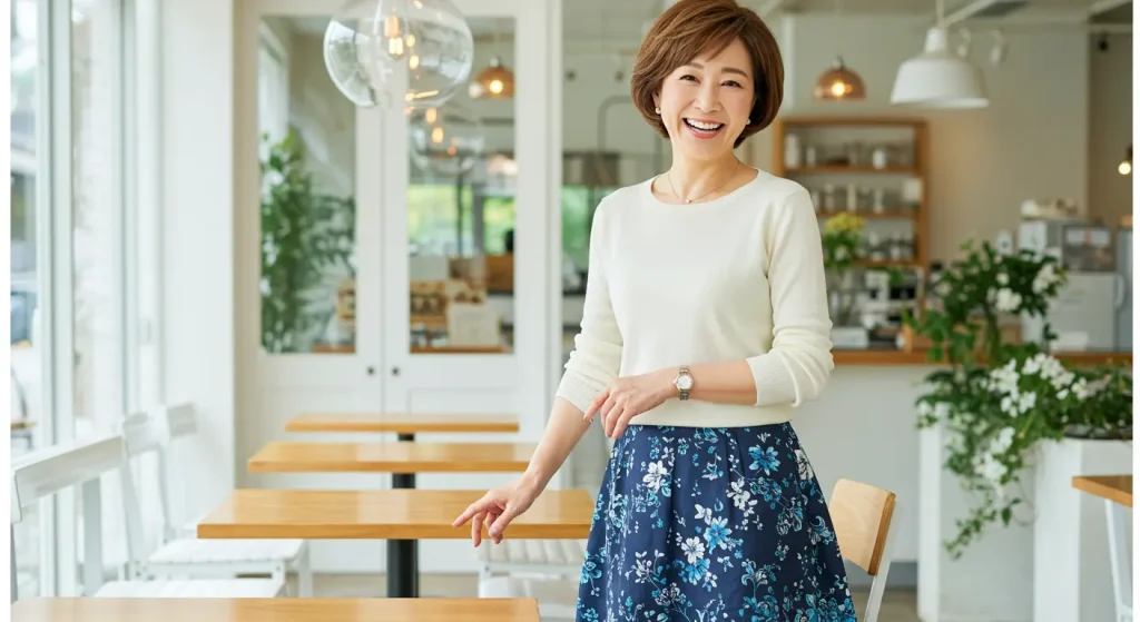 40代・50代でも花柄スカート・ブラウスが好き!「痛い」を回避するポイント 50代でも花柄スカートが好き!痛くならない着こなし