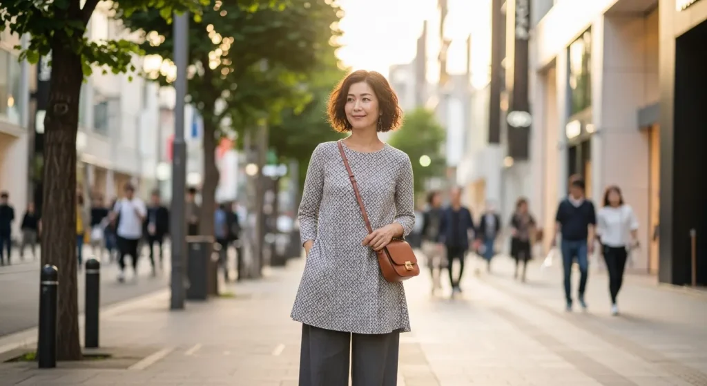 40代・50代におすすめのワイドパンツと似合うトップス＆靴のコーデ　体型カバーを叶えるトップス選び