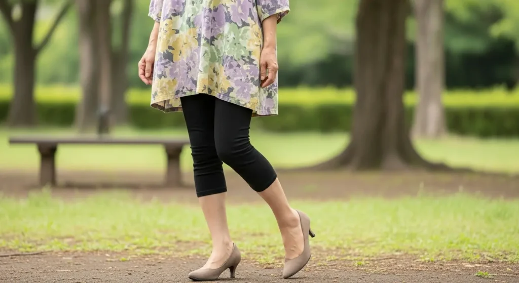 60代のチュニックコーデ　原因は10年前のレギンスコーデ