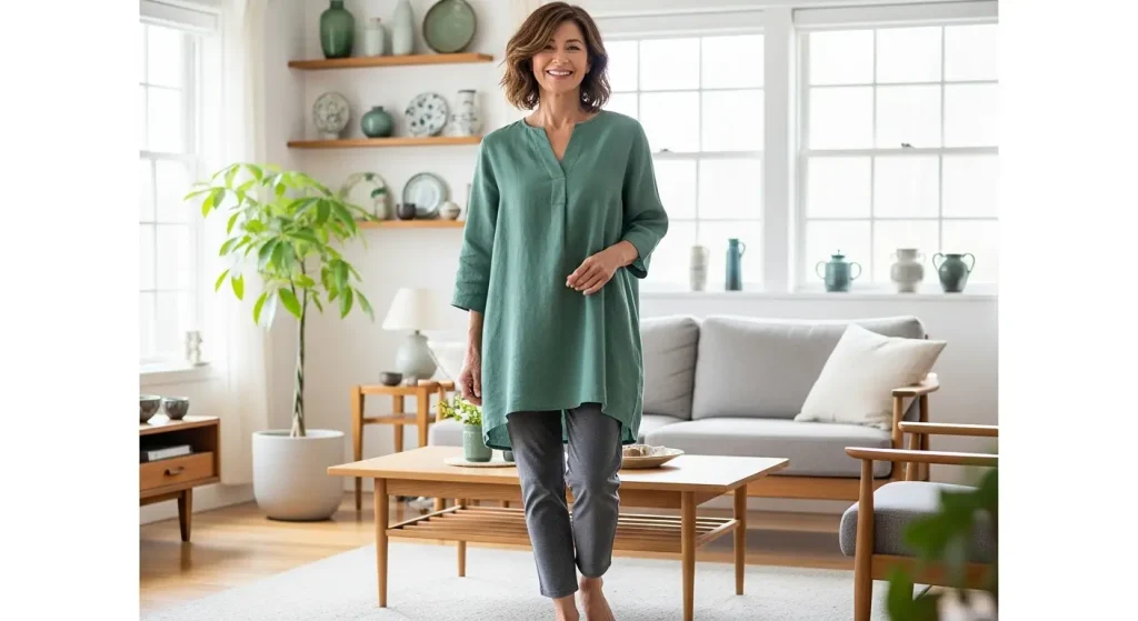 60代のチュニックコーデ　鍵は「新・ゆるピタ」への更新