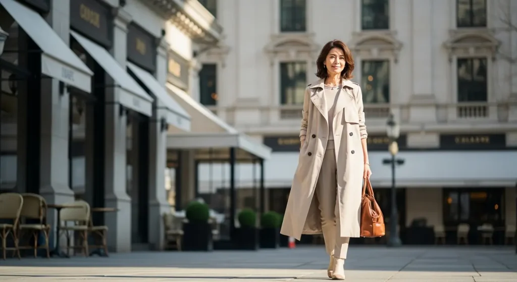 ベージュコートコーデ|40代・50代女性に似合うきれいめコーデ