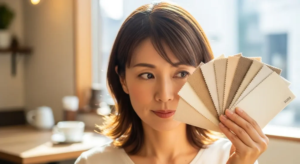 ベージュコートコーデ|40代・50代女性に似合うきれいめコーデ 肌色で選ぶ似合うベージュの見極め方