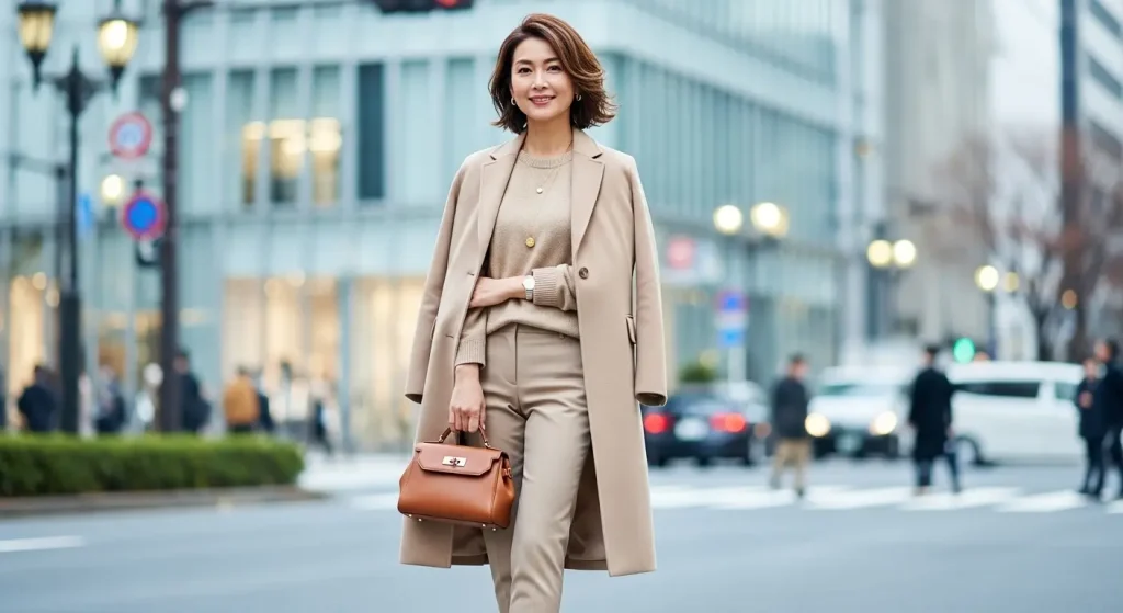 ベージュコートコーデ|40代・50代女性に似合うきれいめコーデ 似合うベージュコートコーデの見つけ方