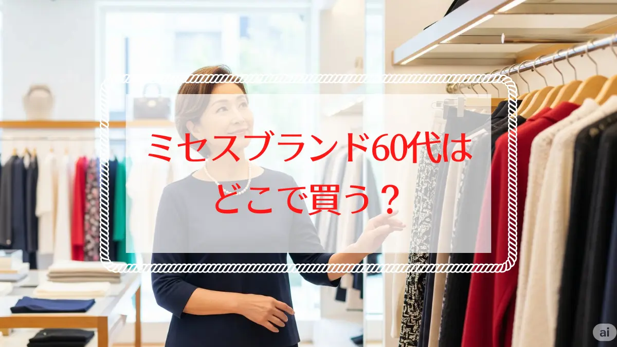 ミセスブランドで60代向けはどこで買う？おすすめと選び方