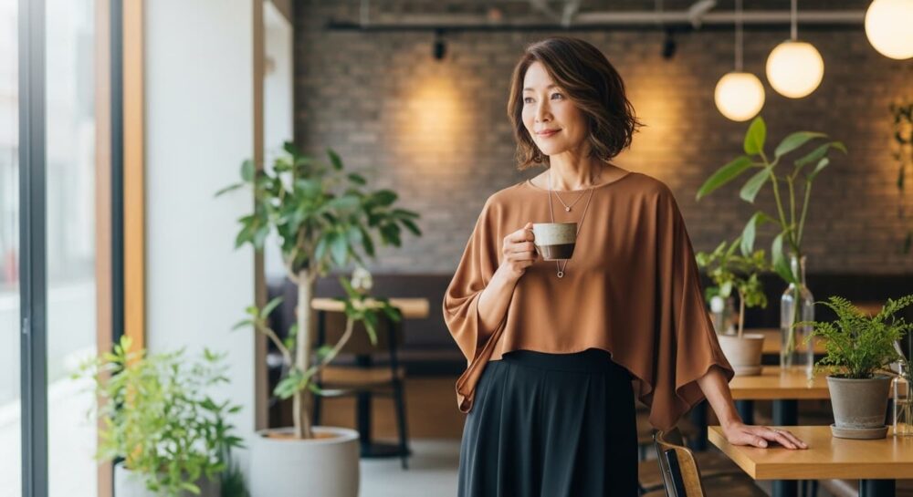 素材と色の対比でメリハリをつける