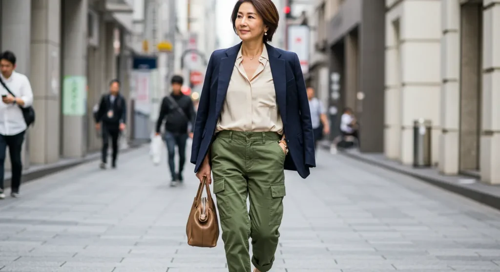 40代・50代レディースカーゴパンツ!大人の「きれいめカジュアル」の法則