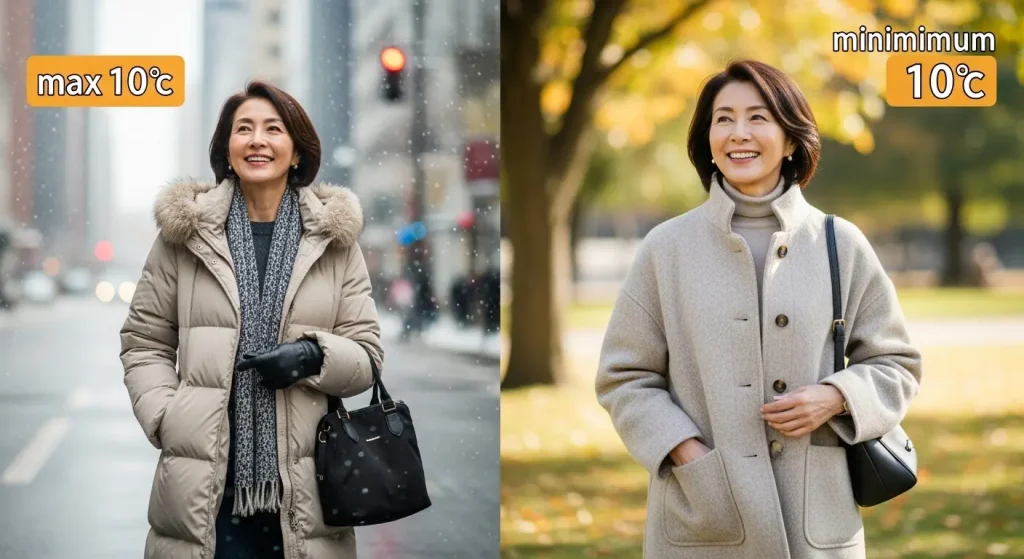 気温10度の服装どうする？ 50代レディース必見　その気温10度は最高気温？最低気温？