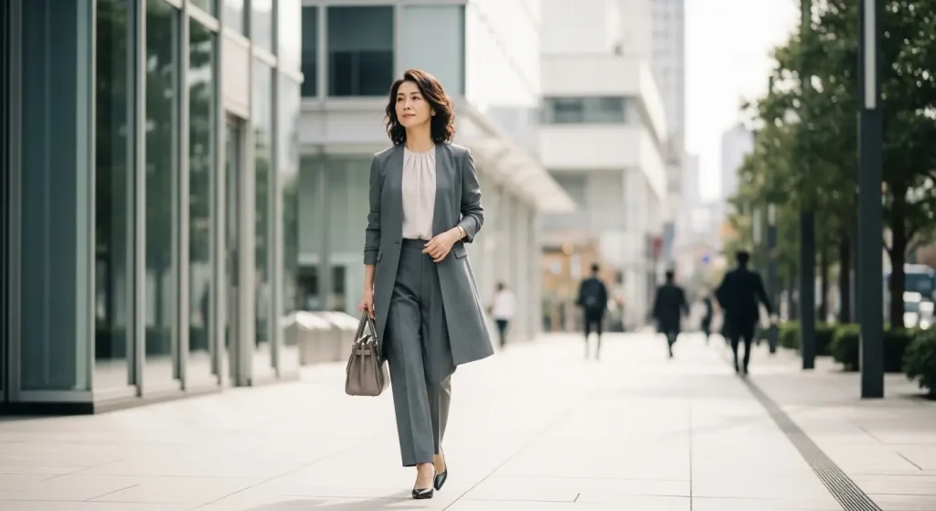 40代・50代女性のグレーパンツコーデ|上品で洗練された灰色コーデ