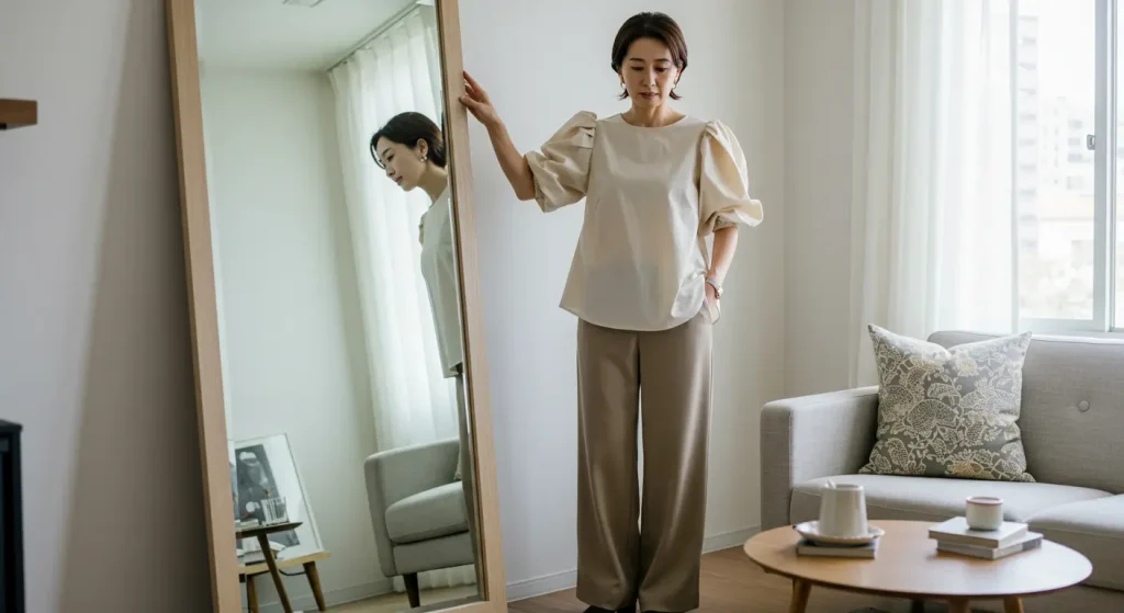 骨格ストレートはブラウスが似合わない？上半身を大きく見せるシルエット