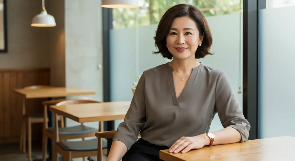 骨格ストレートのブラウス・シャツ|似合う骨格ストレートのシャツの襟はV開き