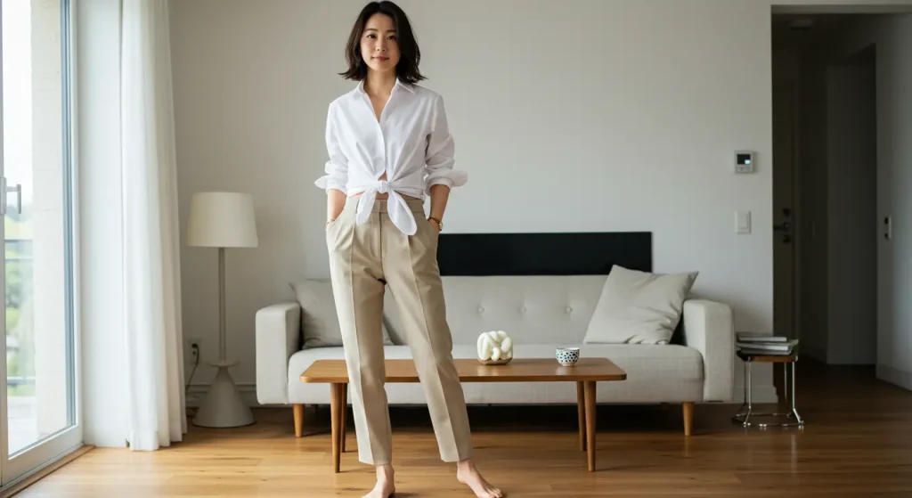 骨格ストレートのブラウス・シャツ|骨ストの着太りを防ぐ選び方とコーデ