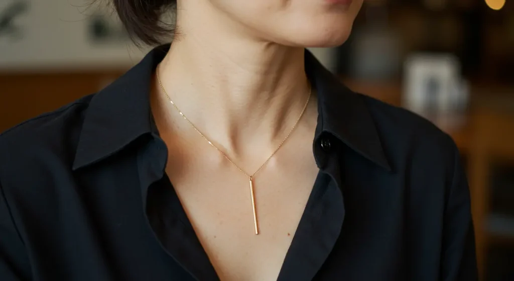 骨格ストレートのブラウス・シャツ|シャツと合わせたいアクセサリーの選び方