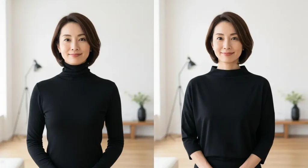骨格ストレートがハイネックを着こなす秘訣 苦手克服!ネックデザインの選び方