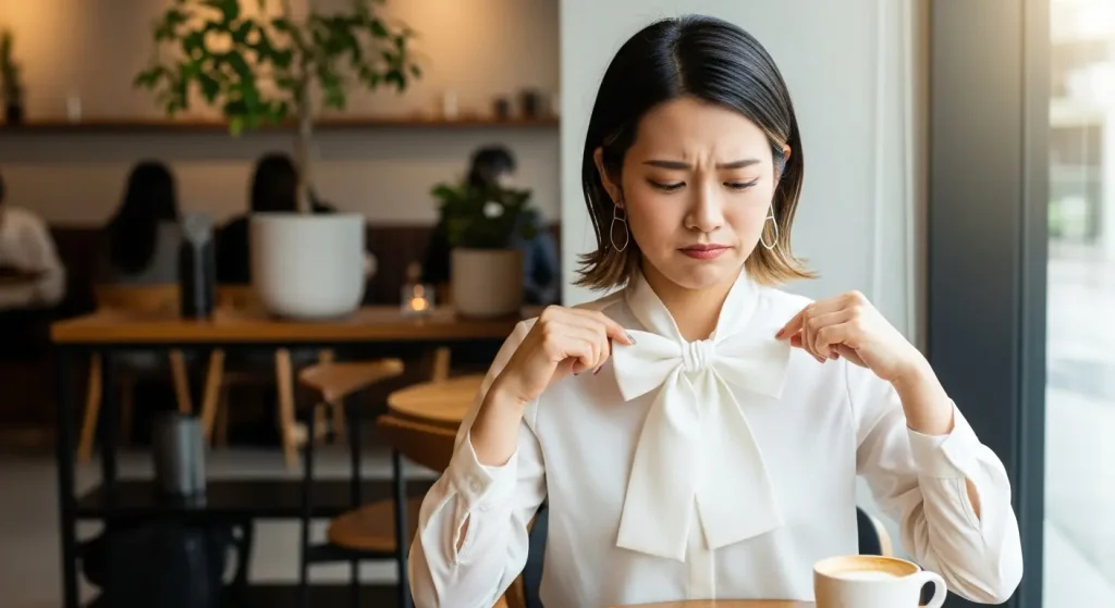 骨格ウェーブはブラウスが似合わない?解決策を徹底解説 ボウタイブラウスで失敗する原因