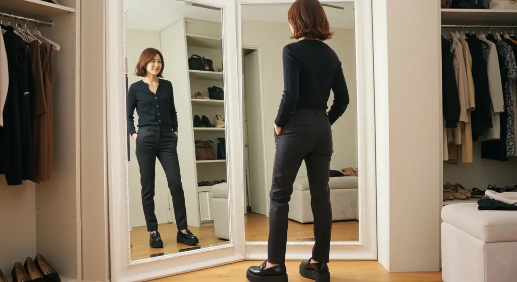 厚底ローファーで叶える40代50代女性の大人カジュアルスタイル スタイルアップを叶えるソールの選び方