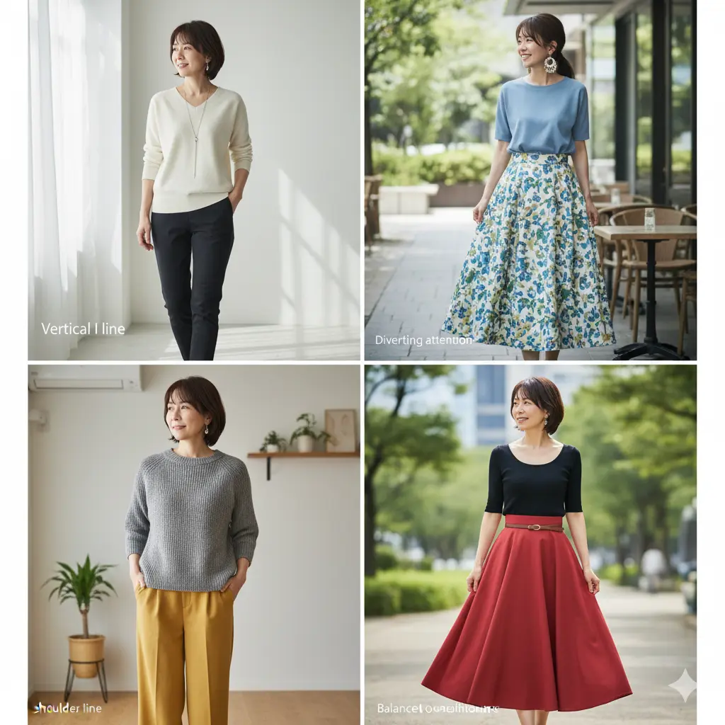 肩幅の悩みを「魅力」に変える考え方
視覚効果でスタイルアップ！4つのコツ