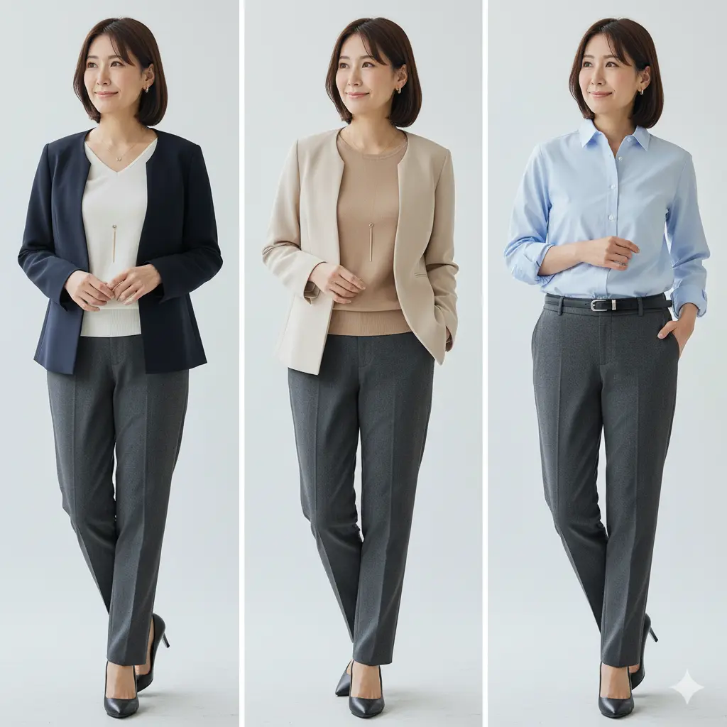 肩幅が広い女性：骨格ストレートさんの着こなし術