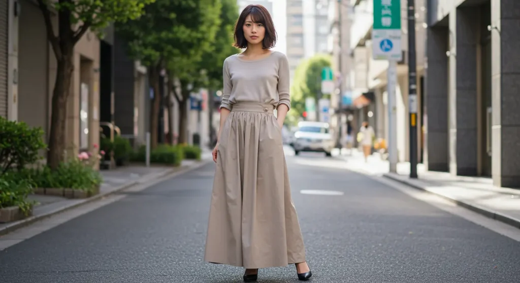 ロングスカートにシャツインする?トップスインしない?トップスをインするメリット