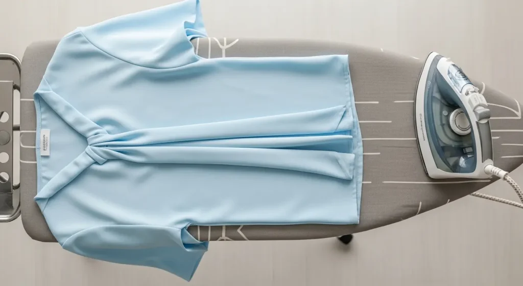 40代・50代のとろみ素材コーデ。ブラウスとパンツで上品に