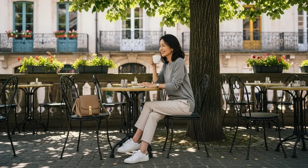 テーパードパンツとスニーカーが合わない?休日向けカジュアルコーデのコツ