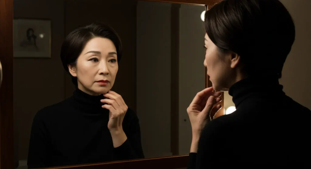 40代・50代の悩み解決！黒タートルネックは顔色を暗く見せる