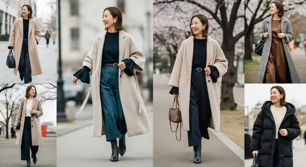 ボリューム袖のアウター問題を「受け入れる」春・冬コーデ