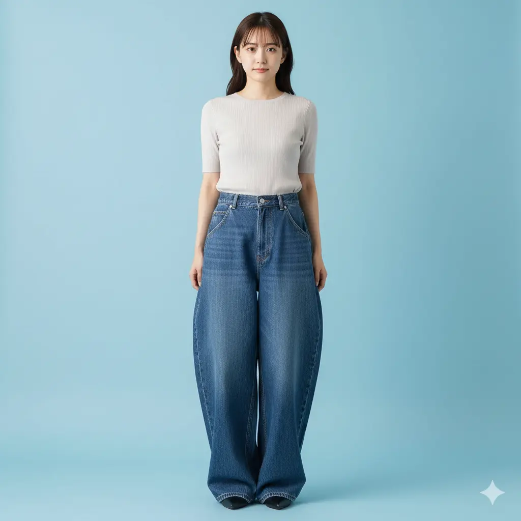 ワイドパンツだと骨格ウェーブは下半身が重く見える理由