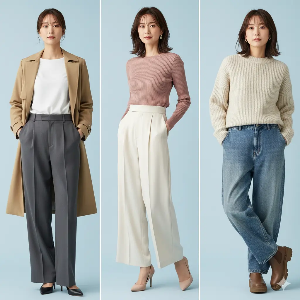 ワイドパンツが似合わない人向け解決策と着こなしコーデ